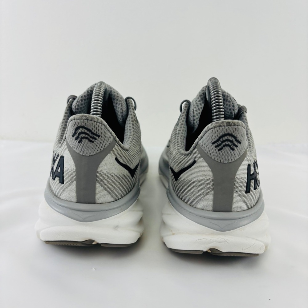 Hoka One One Clifton 9 Mens Size 9D Harbor Grey White Running Shoes 1127895 HMBC - Picture 4 of 12
